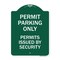 Signmission Permit Parking Permits Issued by Security, Green & White Aluminum Sign, 18" x 24", GW-1824-23312 A-DES-GW-1824-23312 - alternate 1